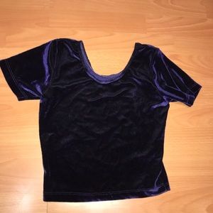 American Apparel Velvet Crop Top